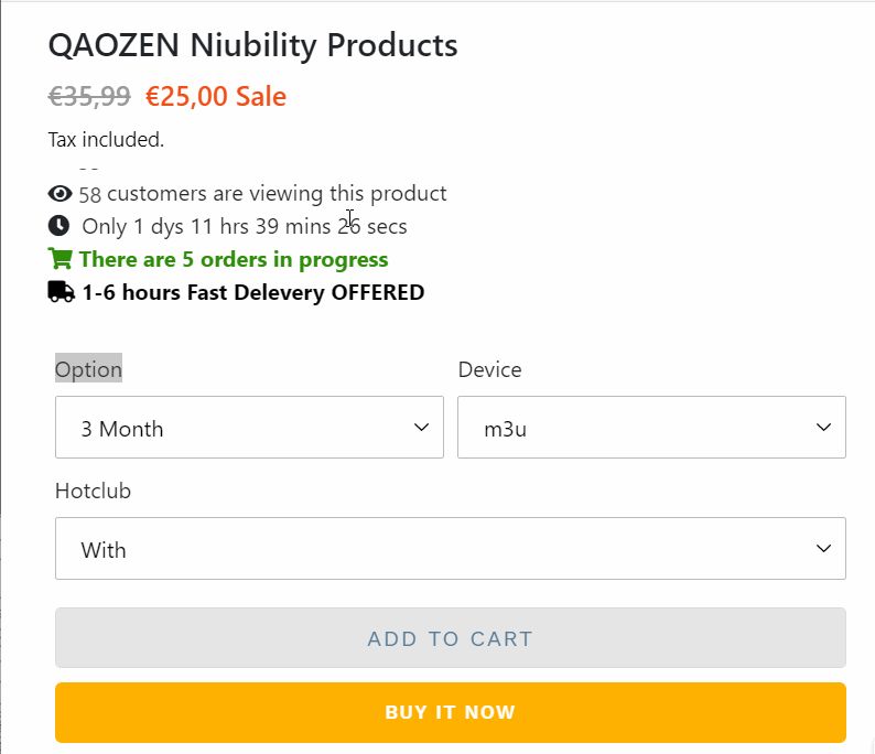 给Shopify产品页面添加促销倒计时与虚拟访客代码教程